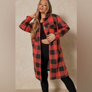Misspap checkered shacket
